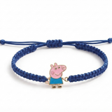 Peppa Pig 92.5 Silver rakhi in blue thread