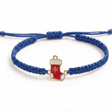 Socks 92.5 Silver rakhi in blue thread