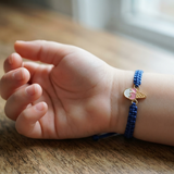 Softy 92.5 Silver rakhi in blue thread