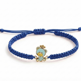 Teddy 92.5 Silver rakhi in blue thread