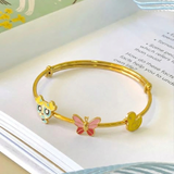 Bubbles-Butterfly-Duck-92.5 Silver adjustable kids bangle