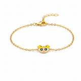 bubbles enamel 92.5 silver Flexible Chain Bracelet