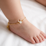 Bunny 92.5 silver anklet for baby girl