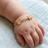 Bunny-butterfly 92.5 Silver adjustable kids bangle