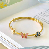 Bunny-Butterfly-Car-92.5 Silver adjustable kids bangle