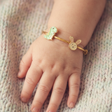 Bunny-Dinosour 92.5 Silver adjustable kids bangle