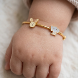 Bunny-Elephant 92.5 Silver adjustable kids bangle