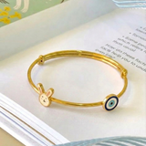 Evil-Eye-Bunny-92.5 Silver adjustable kids bangle