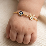 Bunny-Evil-Eye 92.5 Silver adjustable kids bangle