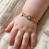 Bunny-Evileye-Butterfly-92.5 Silver adjustable kids bangle