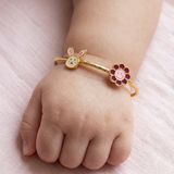 Bunny-Flower 92.5 Silver adjustable kids bangle
