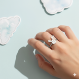 Bunny 92.5 silver kids adjustable ring