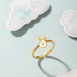 Bunny 92.5 silver kids adjustable ring