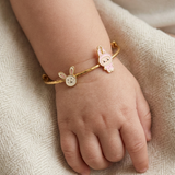 Bunny-Labubu-Pink 92.5 Silver adjustable kids bangle
