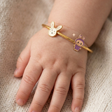 Bunny-Labubu-Purple 92.5 Silver adjustable kids bangle
