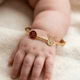 Bunny-Om-Enamel-Red 92.5 Silver adjustable kids bangle