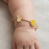 Bunny-Smiley 92.5 Silver adjustable kids bangle