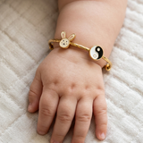 Bunny-Yin-Yang 92.5 Silver adjustable kids bangle
