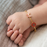 Butterfly-Captain-america 92.5 Silver adjustable kids bangle