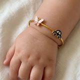 Butterfly-car 92.5 Silver adjustable kids bangle