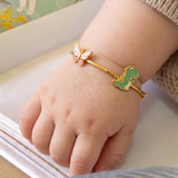 Butterfly-Dinosour 92.5 Silver adjustable kids bangle