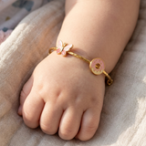 Butterfly-Donut 92.5 Silver adjustable kids bangle