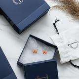 Butterfly 92.5 silver ear studs