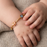 Butterfly-Evil-eye 92.5 Silver adjustable kids bangle