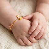 Butterfly-Giraffe 92.5 Silver adjustable kids bangle