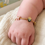 Butterfly-Hamsa 92.5 Silver adjustable kids bangle
