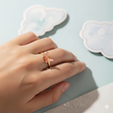 Butterfly 92.5 silver kids adjustable ring