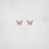 Butterfly 92.5 silver ear studs