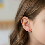 Butterfly 92.5 silver ear studs