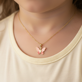 butterfly charm 92.5 silver necklace