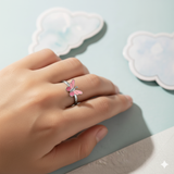 Butterfly 92.5 silver kids adjustable ring
