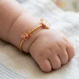 Butterfly-Labubu-Pink 92.5 Silver adjustable kids bangle