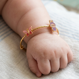 Butterfly-Labubu-Purple 92.5 Silver adjustable kids bangle