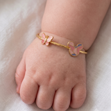 Butterfly & Mickey 92.5 Silver adjustable kids bangle