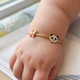 Butterfly-Panda 92.5 Silver adjustable kids bangle