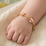 Butterfly-Snowman 92.5 Silver adjustable kids bangle