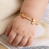 Butterfly-Unicorn 92.5 Silver adjustable kids bangle