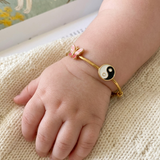 Butterfly-Yin-Yang 92.5 Silver adjustable kids bangle