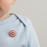 caption america 92.5 silver lapel pin