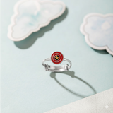Captain america 92.5 silver kids adjustable ring