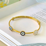 Car-Evileye-Cloud-92.5 Silver adjustable kids bangle
