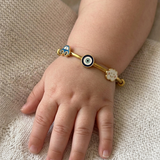 Car-Evileye-Cloud-92.5 Silver adjustable kids bangle