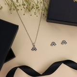 Car enamel 92.5 silver necklace set
