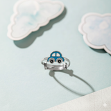 Car 92.5 silver kids adjustable ring