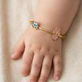 Car-Labubu-Pink 92.5 Silver adjustable kids bangle
