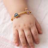 Car-Labubu-Purple 92.5 Silver adjustable kids bangle